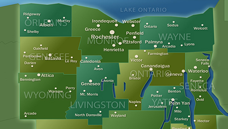 Map of Greater Rochester - Stop Foreclosure in Gates, New York